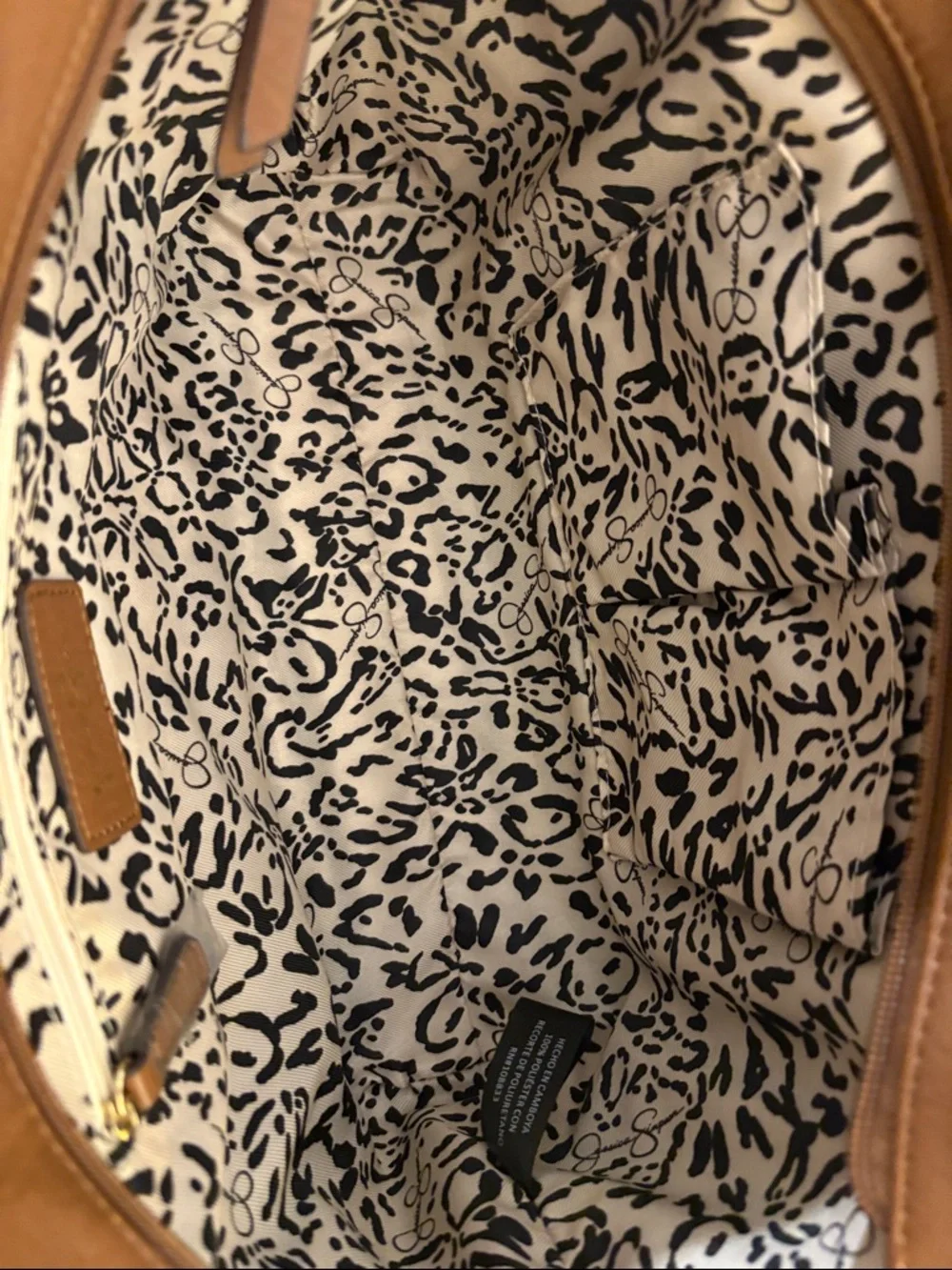 EUC [Jessica Simpson] Vienna Vegan Leather Sherpa Tote Shoulder Bag Purse - Picture 14 of 16